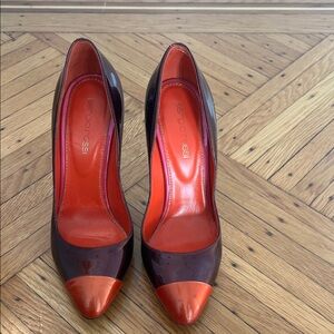 Sergio Rossi Color Block Heels (Orange, Burgundy, Pink)